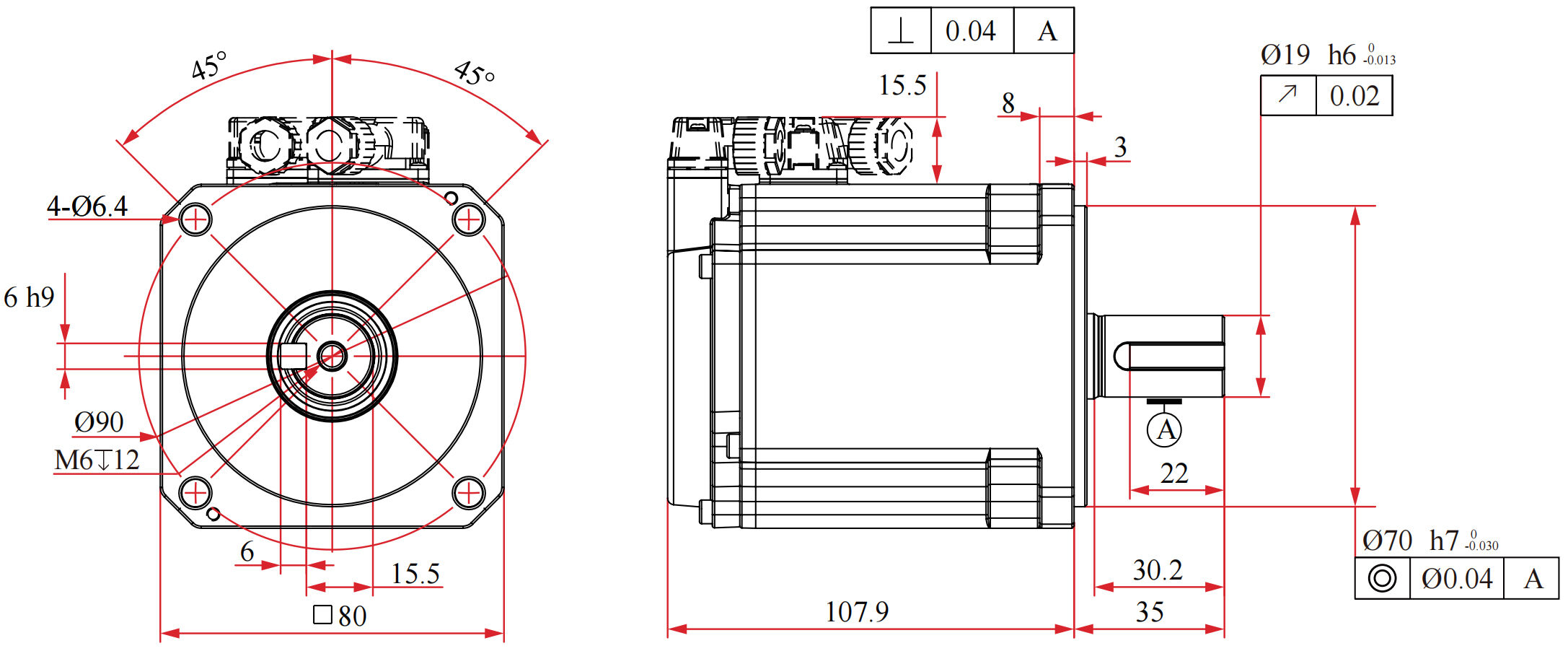 JSS715P シリーズ 1000W パルス交流サーボモーターキット 3000rpm 3.18